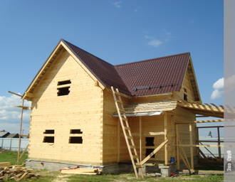 Строительство дома из профилированного бруса по проекту ДП-4