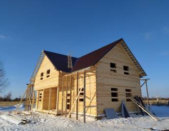 Строительство дома из профилированного бруса по индивидуальному заказу