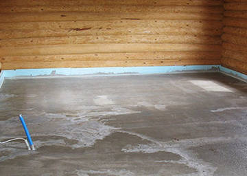 Как сделать бетонный пол в деревянном доме