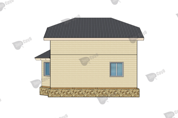 Каркасные дома с террасой, верандой + фото