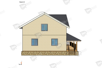 Каркасные дома с террасой, верандой + фото