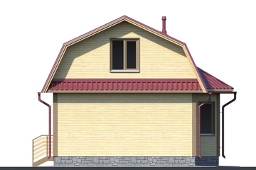 Дома из бруса с мансардной крышей + фото