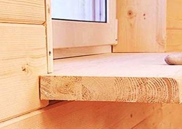 Установка подоконника в деревянном доме