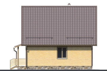 Дома из бруса с двускатной крышей + фото