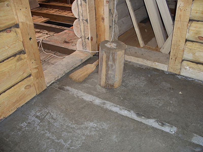 заливка деревянного пола бетоном